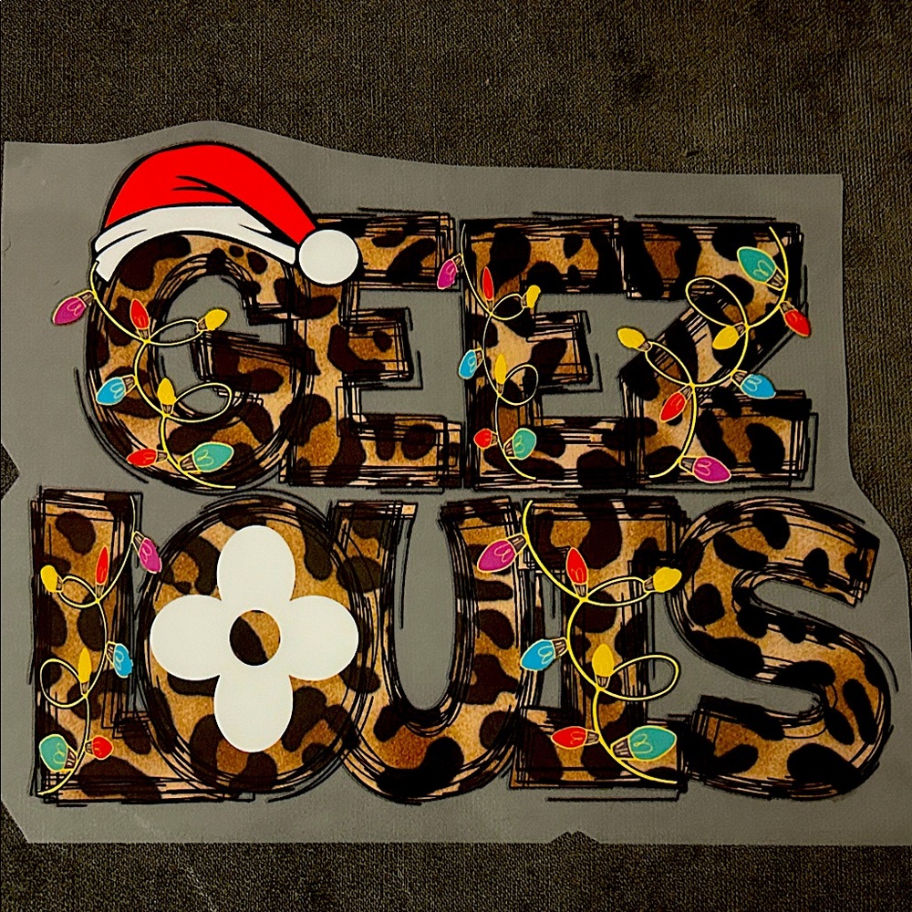 DTF transfer Leopard Print Holiday